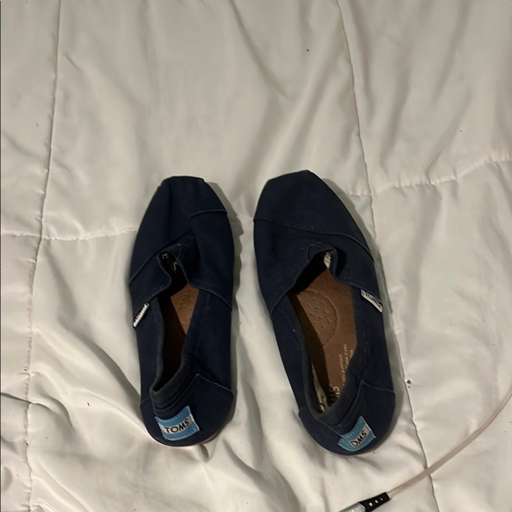 TOMS Navy Slip-On Shoes